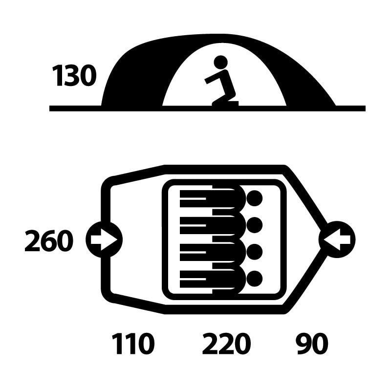 HUSKY BIZON YESIL 4 KISILIK CADIR - Görsel 5