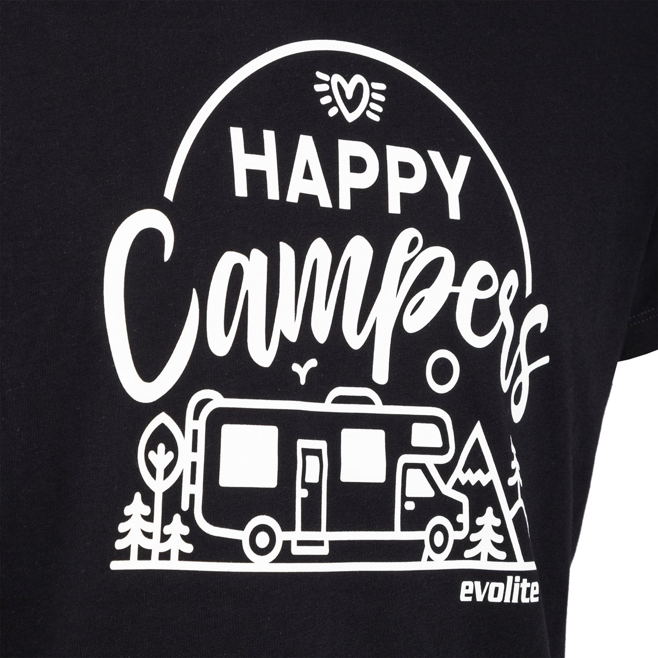 Evolite Happy Campers T-shirt-Siyah - Görsel 14