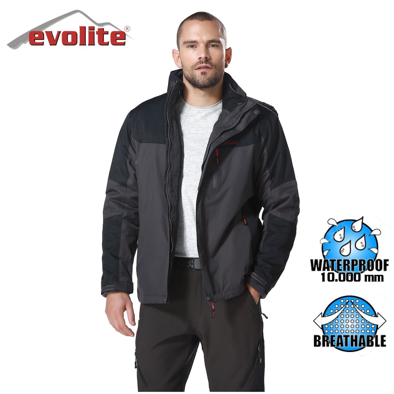 Evolite Diva Erkek 3in1 Gri/Siyah Mont - Görsel 17